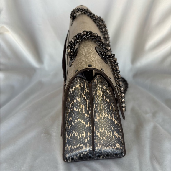 Coach Parker Mixed Media Studded Shoulder Bag 39679 Tea Rose Turnlock - Picture 8 of 16